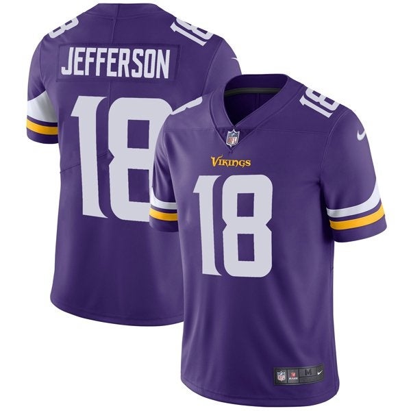 Mens Minnesota Vikings Justin Jefferson Vapor Jersey Purple